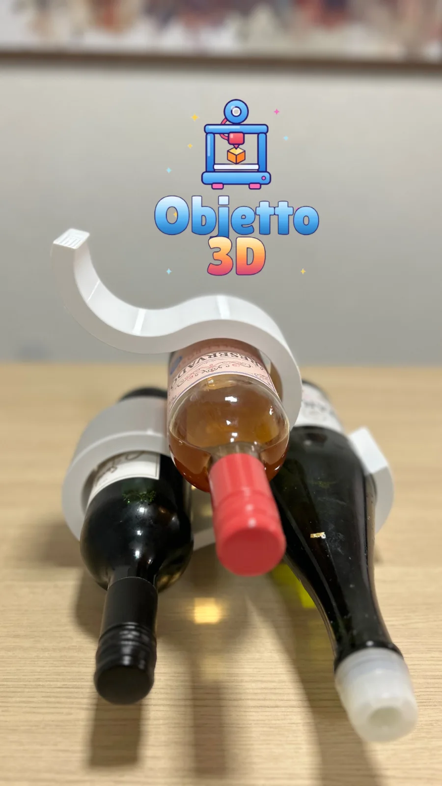 Suporte para vinhos - 4 Garrafas